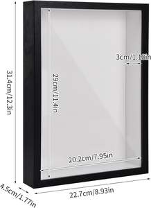 Wholesale Wholesale 8x10 11x14 Shadow Box Display case Souvenir Medal Photo Wooden <b>Memory</b> Picture <b>Frame</b> - Product Image 5