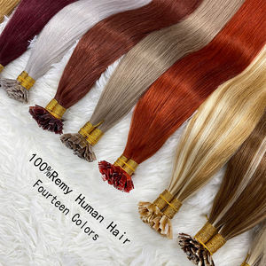 Factory <b>Hair</b> <b>Extensions</b> Russian <b>Hair</b> Flat Tip Keratin <b>Hair</b> <b>Extensions</b> in Medium Brown with 18in TO 30INCH In-stock - Product Image 2