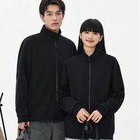 Nouveau Sweat-shirt Décontracté Unisexe en Coton Lourd 380g, Tendance Automne, Col Montant à Double Fermeture Éclair, Style Cardigan Tricoté