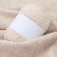 Fil à tricoter en cachemire et laine mélangés en gros, 50g/rouleau, anti-boulochage, filé à l'anneau, pour tricot manuel et machine, étiquettes personnalisables créatives