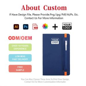 Carnets de notes professionnels sur mesure avec couverture rigide, bande élastique et porte-stylo, impression de logo, format A5 - Product Image 2