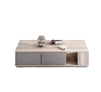Meuble TV moderne de luxe au design en bois Simple avec de nombreux tiroirs, table basse et 3 tiroirs pour le salon
