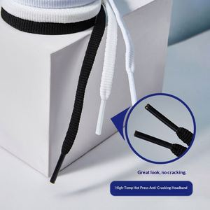 Cordones Elásticos Anchos de Doble Capa de Color Sólido YS RTS de 6 mm, Blancos, para Zapatillas Deportivas y Calzado Deportivo - Product Image 2