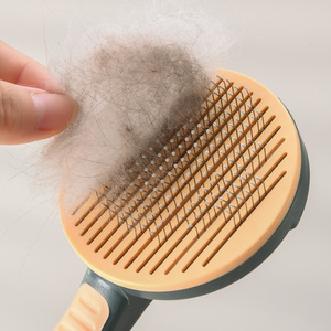 Peine de botón redondo portátil para masaje de perros y gatos, eliminación suave del pelo - Product Image 2