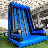 Mur d'escalade gonflable de qualité commerciale pour événements, fêtes et locations avec base de sécurité