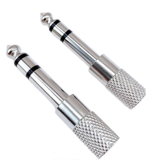 Nickel Plating 3.5mm Stereo Female to 6.35mm Stereo Male Audio Adapter