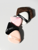 Éponge de maquillage en coton pur, logo personnalisé, écologique, sans latex, douce, triangle, goutte d'eau, mini poudre, marque privée
