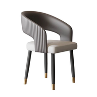 Fauteuil de restaurant minimaliste moderne, chaise de salle à manger italienne minimaliste en acier inoxydable, chaise de salle à manger standard antique