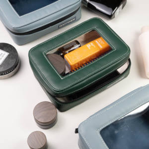 Étuis de soins de la peau sac cosmétique en cuir sac cadeau pour hommes stockage de maquillage - Product Image 6