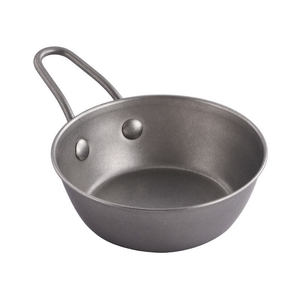 Bol à vin de riz en acier inoxydable avec poignée, vaisselle de camping, bol de service chaud/froid, ensemble de vaisselle de couleur unie - Product Image 4