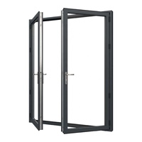 Ventanas de Aluminio con Doble Acristalamiento, Aislamiento Térmico y Acústico, Estilo Francés, Personalizadas, Grandes, Resistentes a Tormentas, para Casa