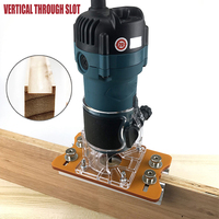 Accessoires de machine de coupe de fraisage électrique tondeuse à bois pour la menuiserie 2-en-1 outils de travail du bois localisateur de rainurage