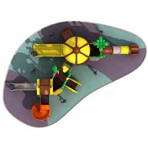 Parque de Atracciones con Tobogán de Plástico para Jardín de Infancia, Casa del Árbol Mágica, Suministro de Fábrica, en Venta - Product Image 3