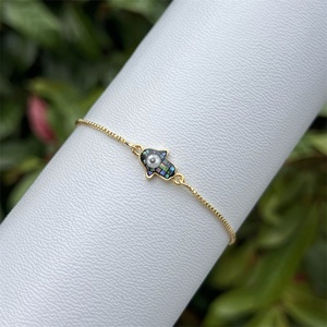 Classico ed elegante Shell demon's Eye bracciale, alla moda e di fascia alta, rame placcato oro 18K, Versatile da indossare ogni giorno - Product Image 5
