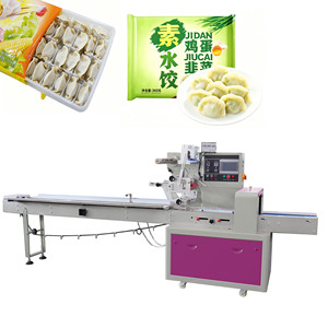 Máquina de envasado horizontal para dumplings congelados, pan artesanal, dim sum chino y alimentos congelados - Product Image 1