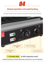 Nouvelle machine à gaufres pour hot-dogs, en acier inoxydable de haute qualité, électrique, antiadhésive, pour usage commercial et domestique, haute productivité, avec minuteur