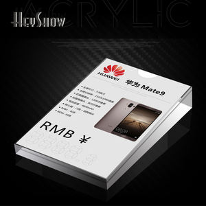 Espositore Trasparente in Acrilico per Prezzi di Telefoni Cellulari e Tablet, Supporto da Scrivania per Cartellini, per Negozi al Dettaglio, Supermercati e Forniture di Magazzino - Product Image 1