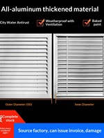 Grille de ventilation extérieure en alliage d'aluminium sur mesure, à persiennes, étanche à la pluie, pour sortie d'air conditionné, évacuation de salle de bain et retour d'air