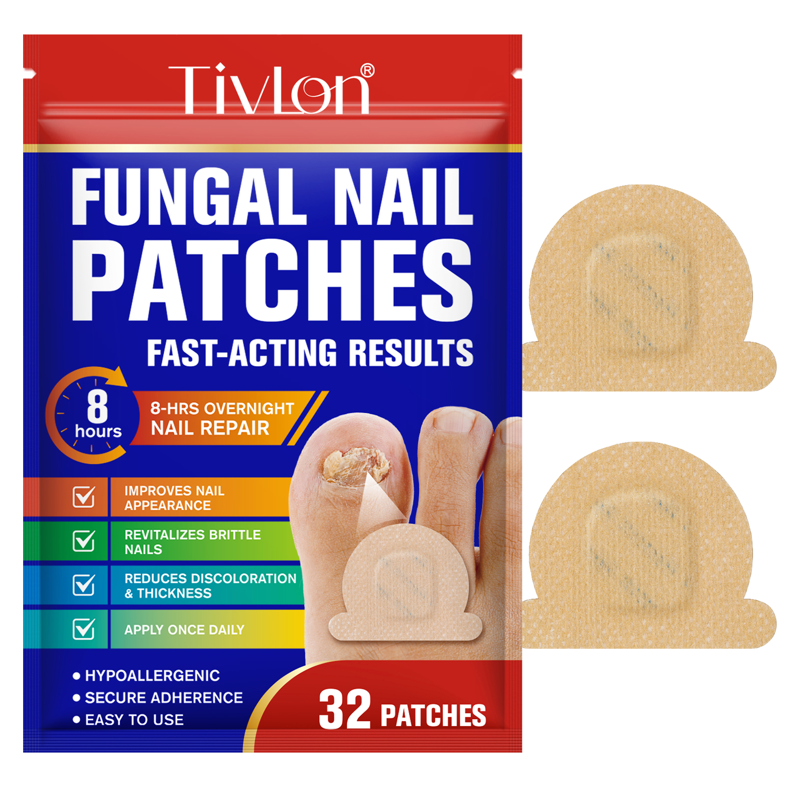 FUNGUS 完売間近！！ Extra Strength Toe Nail Fungus Treatment Patches - 32 Pks, OEM