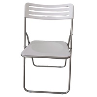 Chaise pliante en métal en plastique léger chaises pliables portables d'extérieur chaises de jardin rembourrées suspendues pour les événements C0062
