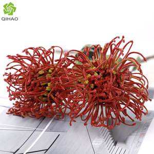 Small Pincushion Flower Artificial Flower Soft Plastic High Simulation Wedding Home Decor Photography Props - Product Image 5