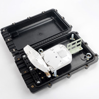 IP68 48-Core 24F kotak Terminal penutup sambungan serat optik Horizontal adaptor Splice FTTH serat optik udara pemisah PLC Mini