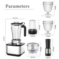 Happy Partner 6-in-1 Multifunctionele Blender voor Keuken, Sapcentrifuge, Mixer, Smoothie Maker, Elektrische Huishoudelijke Sapmaker