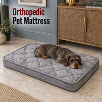 Matelas orthopédique pour chien personnalisable avec housse extérieure amovible, étiquette de marque personnalisée et options de tissu pour les gammes de marques