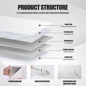 Panneaux muraux autocollants modernes en marbre, étanches, 60x30cm, pour chambre, école, cuisine, <span class=keywords><strong>salle</strong></span> <span class=keywords><strong>de</strong></span> <span class=keywords><strong>bain</strong></span>, installation facile DIY, vente en gros usine - Product Image 3