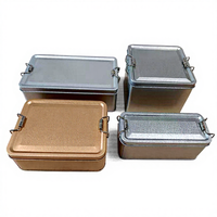 Boîte à pâtisserie verrouillable avec boucle argentée, boîte métallique à bonbons, boucle coulissante, version standard, boîte de rangement pour gâteau à l'ananas