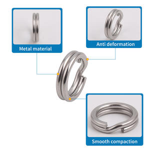 Anneaux aplatis en acier inoxydable 304, double couche, pour accessoires de pêche à la ligne, sac de 50 pièces - Product Image 3