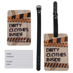 Adjustable <b>Strap</b> Reusable Fashionable Luxury Travel Baggage Tags Soft PU <b>Suitcase</b> ID Tag Letter Pattern Eco-Friendly Custom Logo - Product Image 4