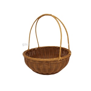 Panier de rangement en plastique tressé de qualité alimentaire, à fond <span class=keywords><strong>plat</strong></span> ovale, avec poignée, nouveau design, très demandé et respectueux de l'environnement - Product Image 2