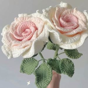 Luxury Handmade <strong>Crochet</strong> <strong>Tiny</strong> Thai Rose Artificial <strong>Flowers</strong> Real - Touch Quality Exclusive Events - Product Image 6