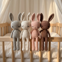 Jouet en Peluche au Crochet Fait Main Kawaii, Jouet Bébé Doux Tricoté, Animal Lapin en Crochet