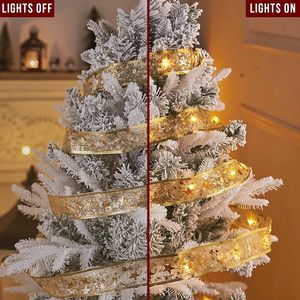 Décorations de sapin de Noël, <span class=keywords><strong>ruban</strong></span> lumineux <span class=keywords><strong>LED</strong></span>, guirlande lumineuse IP44 rechargeable, télécommande, alimentation par piles, fil de cuivre, intérieur - Product Image 6