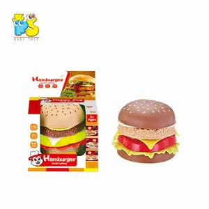 Venda quente plástico conjunto de alimentos, fingir, jogar, hamburger, brinquedo, crianças, diy, rápido, jogo de comida