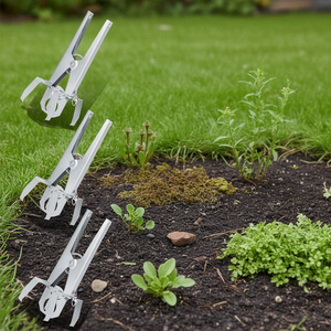 กับดักตัวตุ่นแบบใช้ซ้ำได้ ทำจากโลหะ แบบกรรไกร สำหรับควบคุมศัตรูพืชในสวน สนามหญ้า ทุ่งนา กำจัดตัวตุ่น แพ็ค 4 ชิ้น กับดักสัตว์แบบใช้มือ - Product Image 2