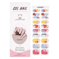 Autocollants d'ongles en gel UV semi-durcis longue durée, très populaires / Tiktok NG200301/NG200047/NG200048