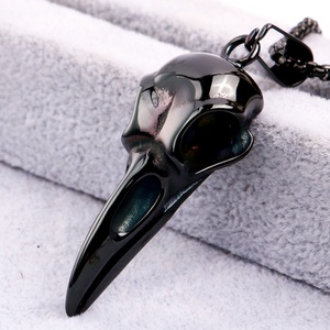 Collar con Colgante de Calavera de Cuervo en Acero Inoxidable, Joyería Gótica, Estilo Hip Hop, Cadena de Moda Única, Accesorio de Diseño Personalizado para Hombre - Product Image 1