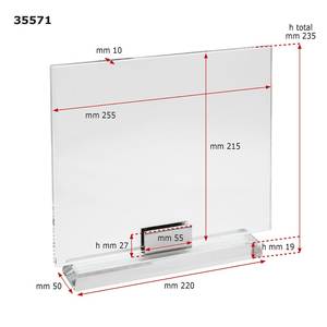 Trofeo de Cristal 255X215X10 con Base H 19, Exhibidor - Product Image 3