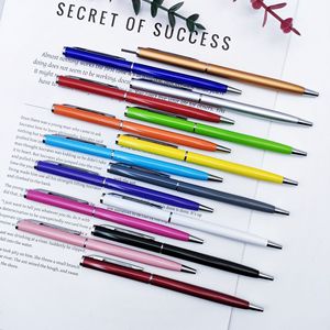 ปากกาลูกลื่นอลูมิเนียมสีสันสดใสปากกาลูกลื่นบางสำหรับโฆษณาโรงแรมสั่งทำได้ - Product Image 2