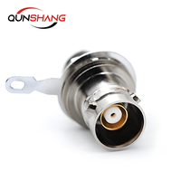 Conector RF Triaxial Hembra TRB de Hilo Extendido QUNSHANG TRB-KY, Conexión BNC, Tres Conexiones Coaxiales, Bus 1553B, Niquelado/Dorado 50