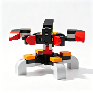 DIY Educational Building <b>Blocks</b> Robot 4-Legged Swift Soldier Mecha Transforming Bricks 50-Piece ABS <b>Plastic</b> Toy for Kids - Product Image 5