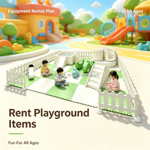 Ensemble de jeux gonflables <span class=keywords><strong>vert</strong></span> et beige avec manège à trois tasses pour <span class=keywords><strong>location</strong></span> événementielle, équipement rotatif pour fêtes d'enfants, <span class=keywords><strong>location</strong></span> intérieure - Product Image 5