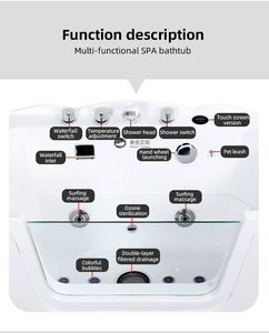 Vasca SPA <span class=keywords><strong>per</strong></span> Cani e Gatti, Vasca da Bagno Massaggiante con Latte, Piscina <span class=keywords><strong>per</strong></span> il Bagno di Cani Grandi e Piccoli - Product Image 6