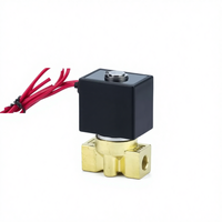 Vanne solénoïde en laiton Alahot Electric Plug OEM 1/4 po 1/8 po avec câble pour gaz, air, huile, carburant, eau OEM