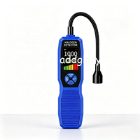 Détecteur de fuite de fréon, testeur de fuite de réfrigérant alimenté par batterie avec sonde col de cygne métallique flexible, pièces de réfrigération