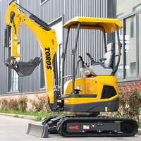 Mini-excavatrice compacte de 2 tonnes, petite pelle sur chenilles pour l'aménagement paysager, l'agriculture et les projets résidentiels