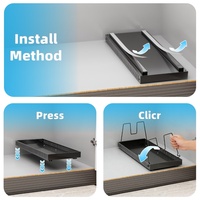 Rak Organizer Dapur 10 Kompartemen Adjustable Untuk Talenan, Tutup Panci, dan Panci, Organizer Tutup Panci, Peralatan Panggang, Di Bawah Kabinet
